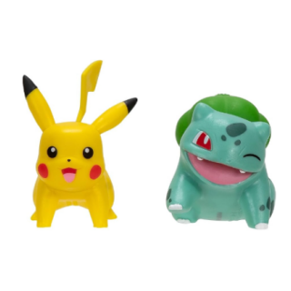 Φιγούρα Jazwares Vinyl Figure - Pokemon Battle Figure Pack - First Partner - Pikachu and Bulbasaur
