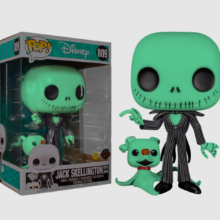 Φιγούρα Funko POP! Jumbo (25cm) Disney - The Nightmare Before Christmas - Jack Skellington with Zero (Glows in the Dark) (Special Edition) #809