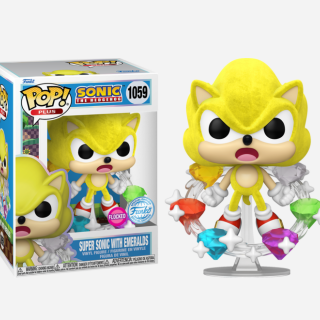 Φιγούρα Funko POP! Plus Sonic the Hedgehog - Super Sonic with Emeralds (Flocked) (Special Edition) #1059