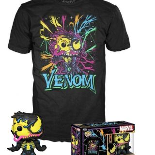 Φιγούρα Funko POP! & Tee Box - Marvel - Venom - Eddie Brock (Black Light) (Special Edition) #869 (L)