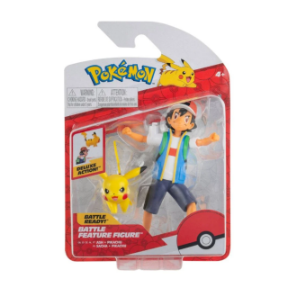 Φιγούρα Jazwares Vinyl Figure - Pokemon Battle Figure - Ash and Pikachu (Deluxe Action) (11cm)