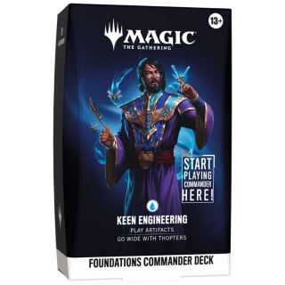 Magic the Gathering TCG - Commander Deck - Foundations Starter - Keen Engineering (Blue)